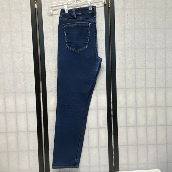 Silver MidRise Skinny Stretch Light Distress Aiko Ankle Jeans Dark Denim Wash 33 - Picture 6 of 13